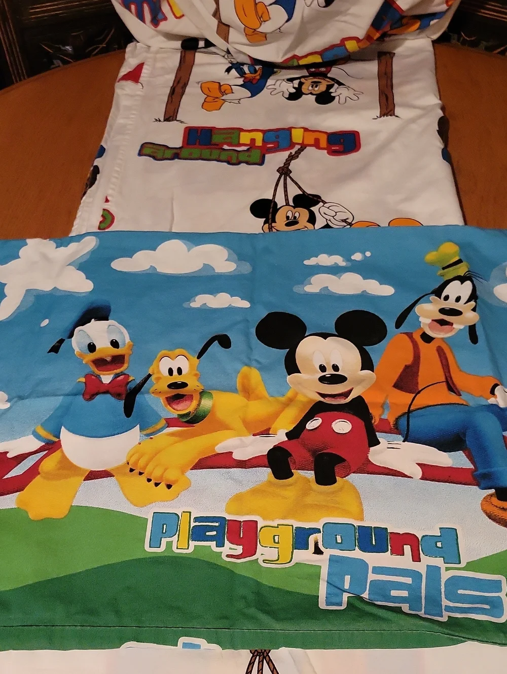 Disney Kids Twin Sheet Set in White with Multicolor Character Prints